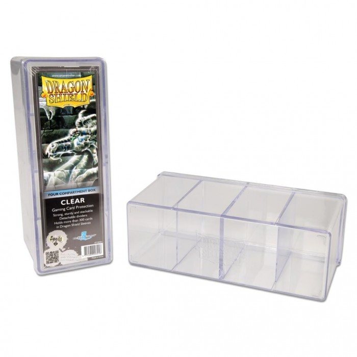Dragon Shield Storage Box w. four compartments – Clear